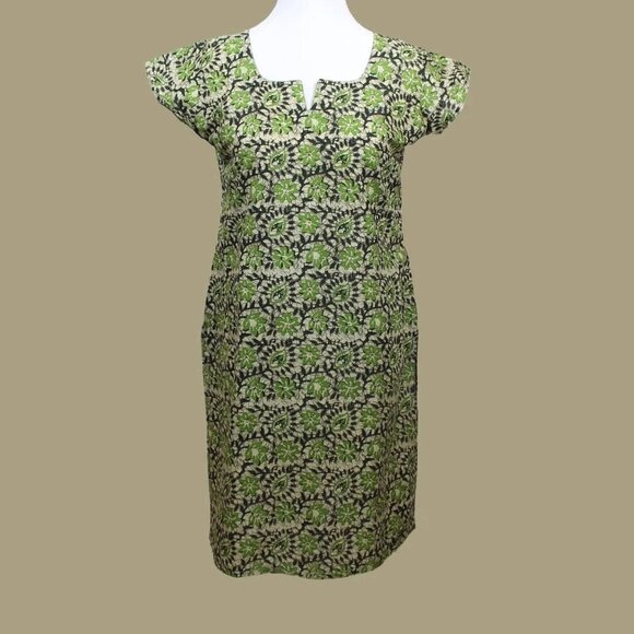 Cream Black and Green Printed Cotton Kurta | Muvvas Boutique - Picture 6 of 6